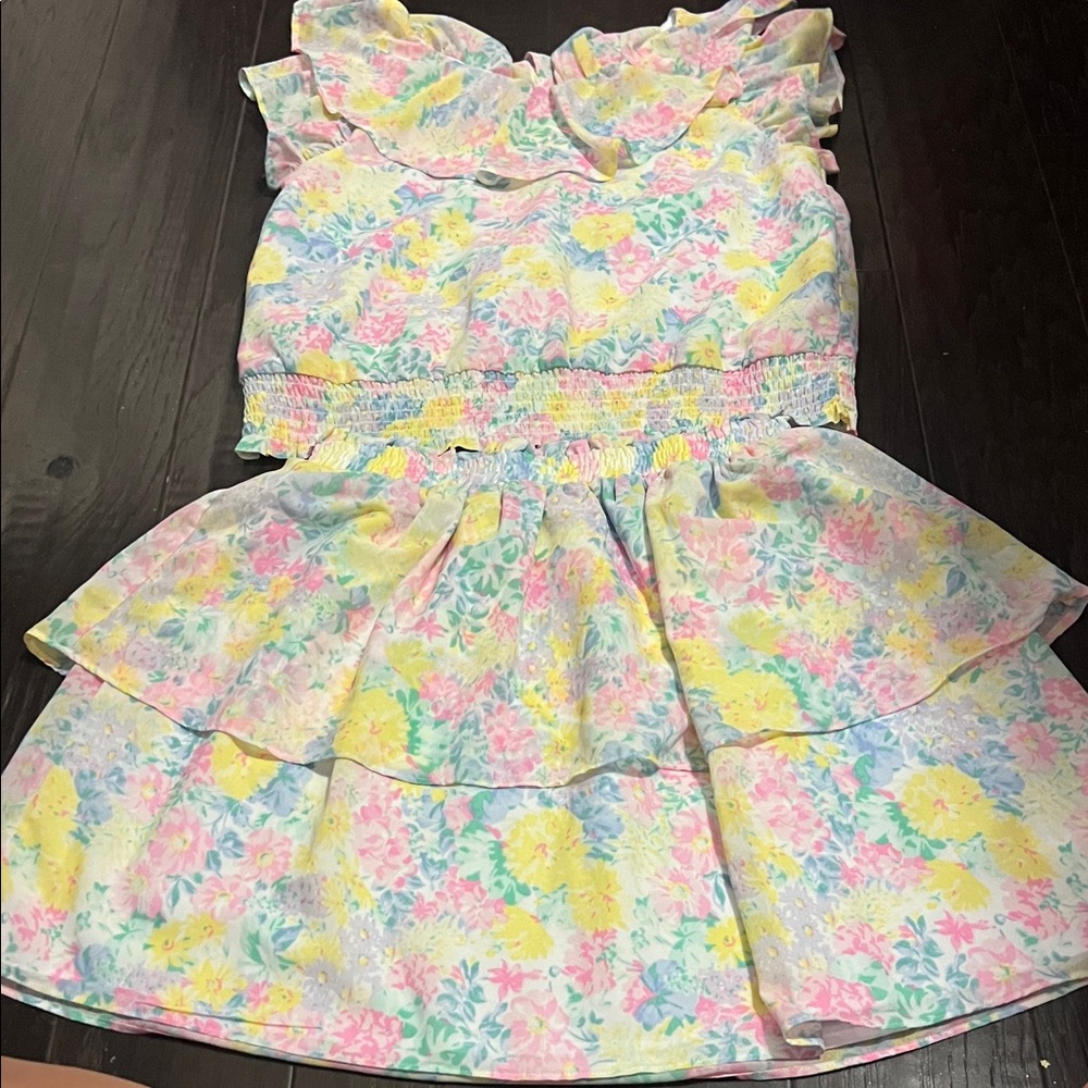 Janie and jack Floral Pastel Kids Dress